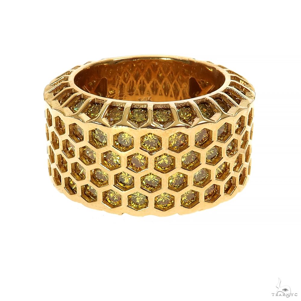 TraxNyc Mens Honeycomb Ring 70020 | TraxNYC