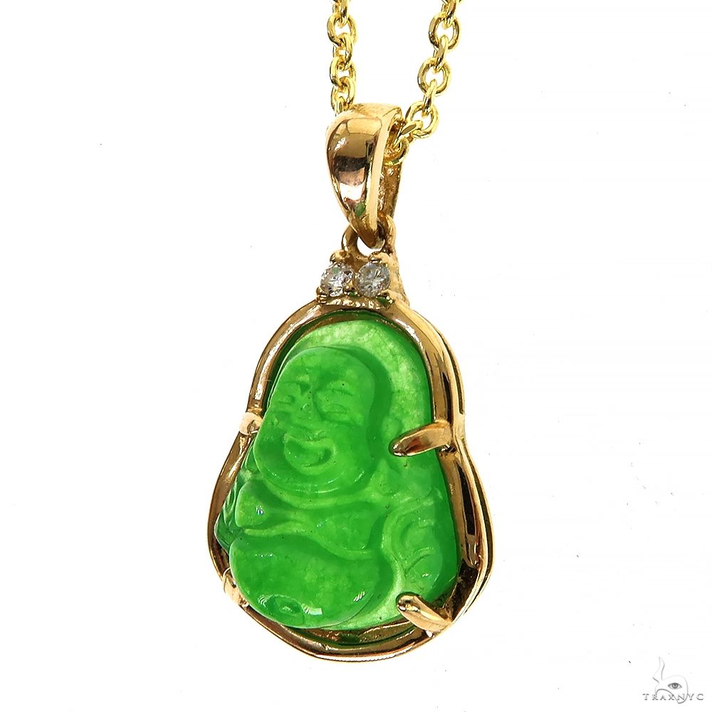 Jade Stone Buddha Pendant Necklace 70027 | TraxNYC