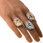 TraxNYC 14k Gold Jesus Head Ring 70037 - Image 6