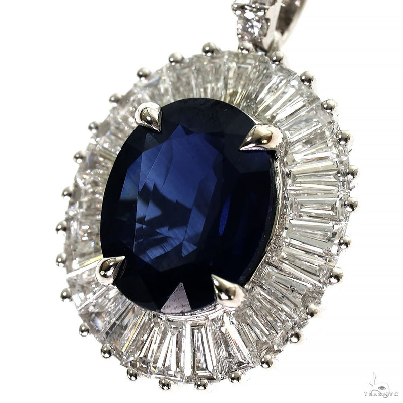 18K Gold TraxNYC Ballerina Collection Blue Sapphire Necklace, photo 3 of 7