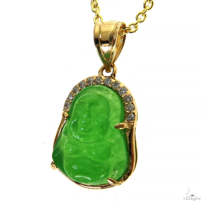 Jade Stone Buddha Pendant Necklace 70055 - Image 2