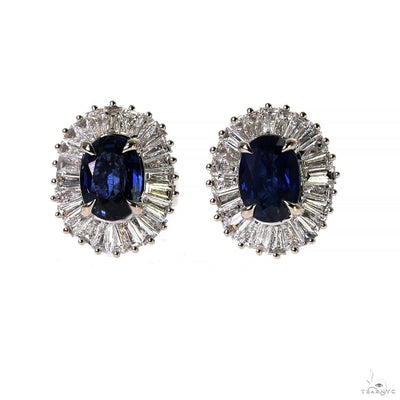 TraxNYC Ballerina Collection Blue Sapphire Earrings 70056 - Image 1