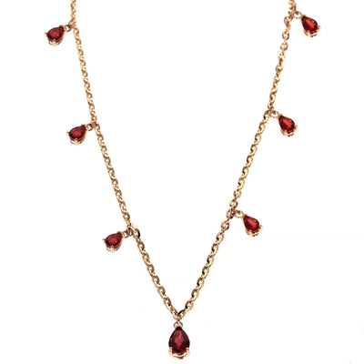 Pear Shape Red Sapphire Necklace 70063 - Image 1
