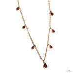 Pear Shape Red Sapphire Necklace 70063 - Image 2
