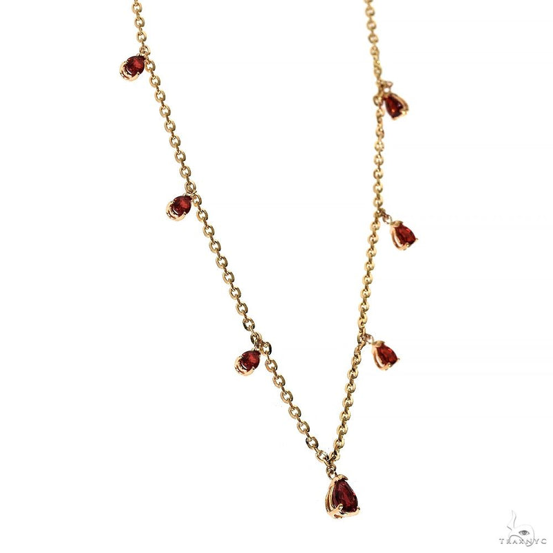 Pear Shape Red Sapphire Necklace 70063 - Image 2