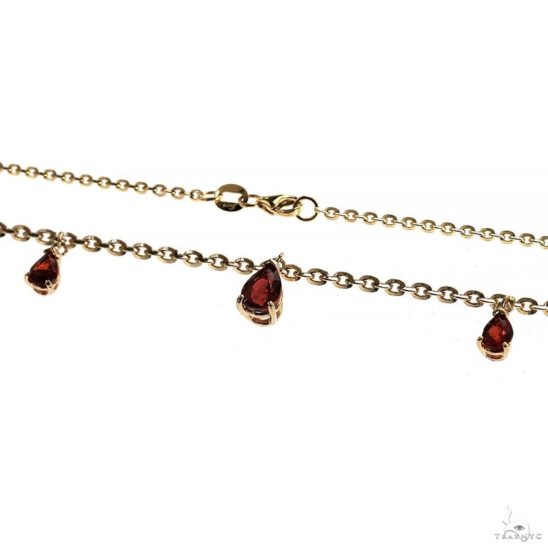 Pear Shape Red Sapphire Necklace 70063 - Image 4