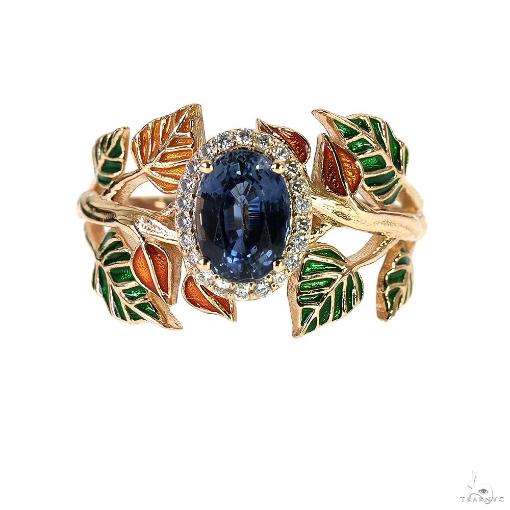 Blue Sapphire Flower Ring 70064 – TraxNYC