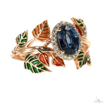 Blue Sapphire Flower Ring 70064 - Image 2