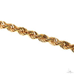 14k Yellow Gold Hollow Rope Link Bracelet 4.7mm 8 Inches 70075 - Image 3