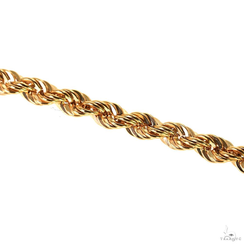 14k Yellow Gold Hollow Rope Link Bracelet 4.7mm 8 Inches 70075 - Image 3