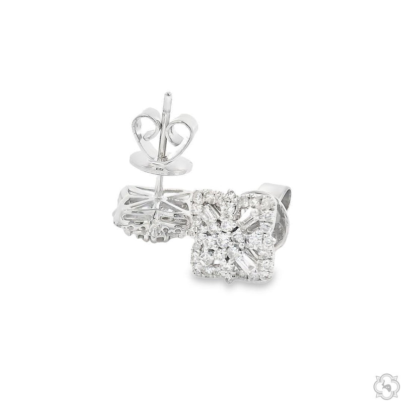 18K Gold Luminous Blossom Studs Diamond Earrings, photo 5 of 6