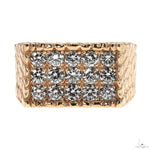 15 Pointer 3 Row Gold Nugget Diamond Ring 70096 - Image 1