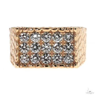 15 Pointer 3 Row Gold Nugget Diamond Ring 70096 - Image 1