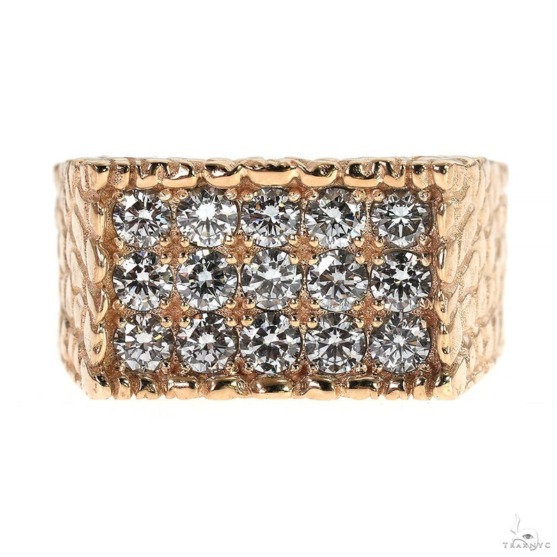 15 Pointer 3 Row Gold Nugget Diamond Ring 70096 - Image 1