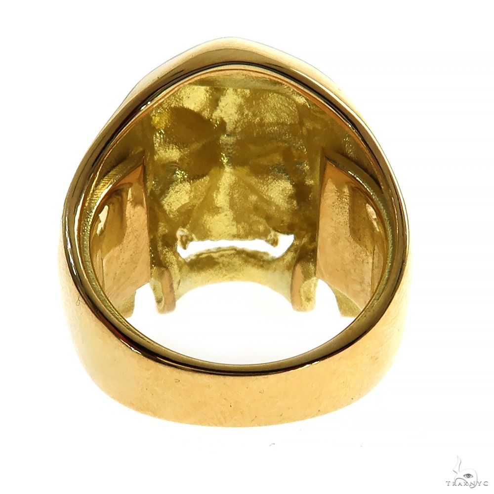 18K Gold Skull Ring 70097 | TraxNYC