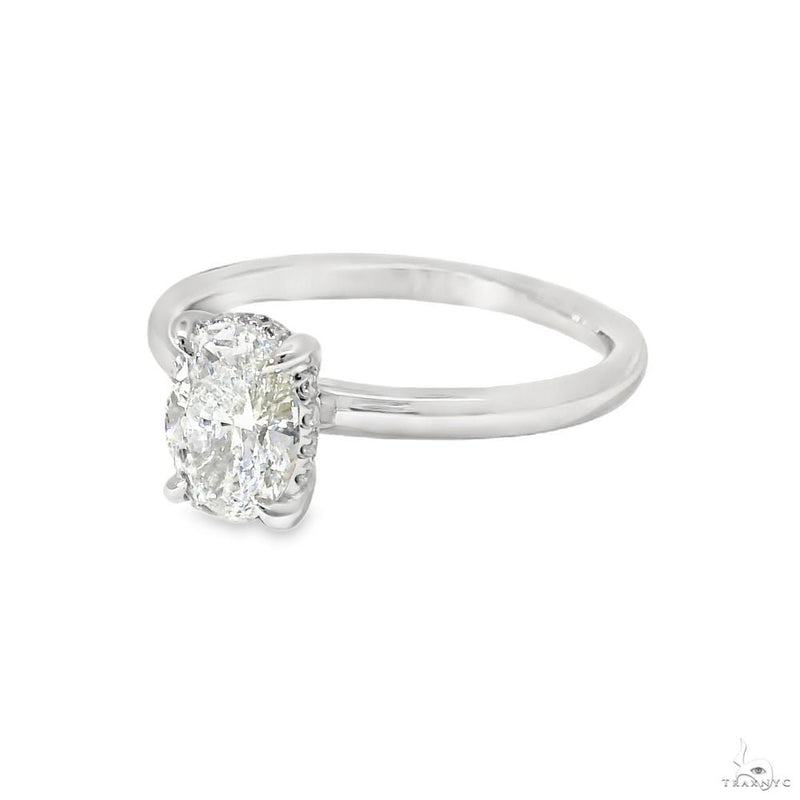 Solitaire Oval Diamond Engagement Ring (S) 70111 - Image 2