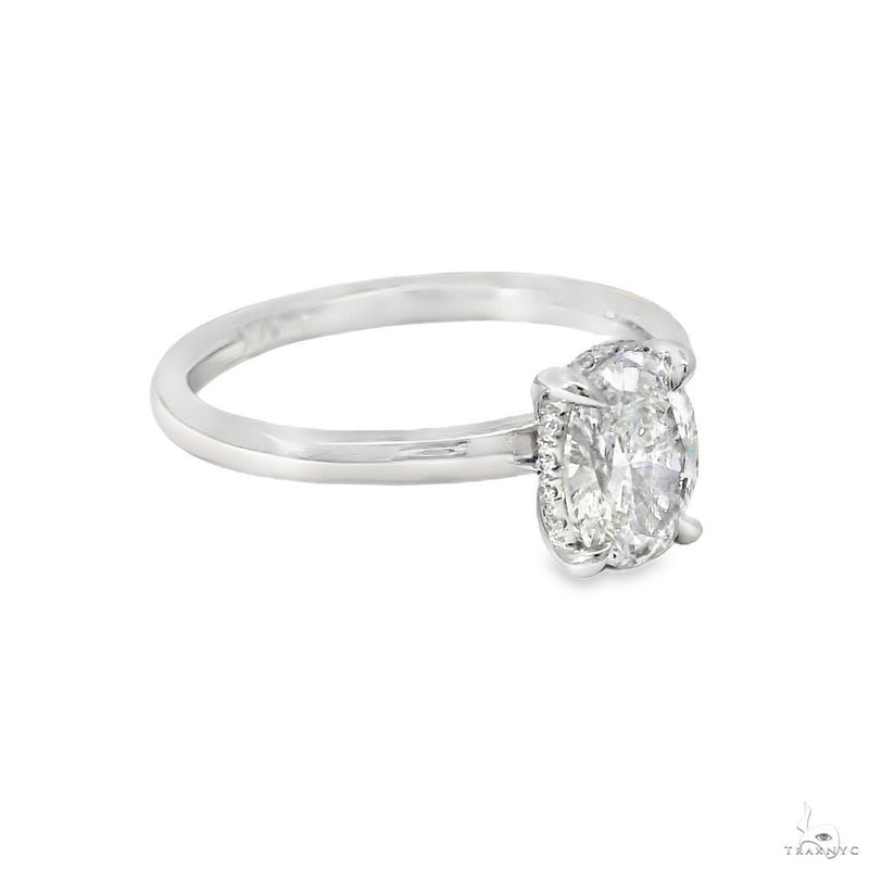 Solitaire Oval Diamond Engagement Ring (S) 70111 - Image 3