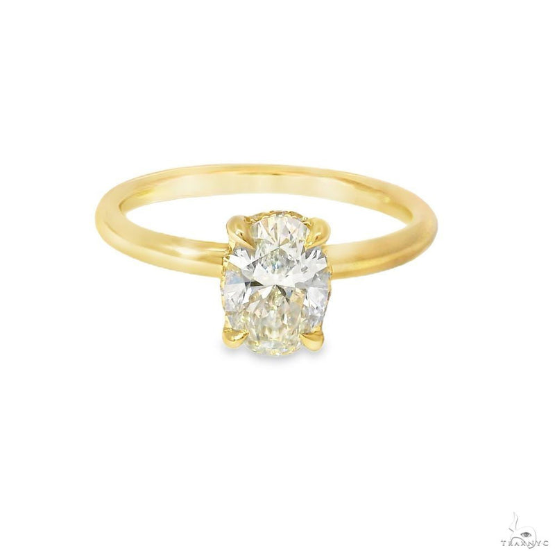 Solitaire Oval Diamond Engagement Ring (S) 70111 - Image 8