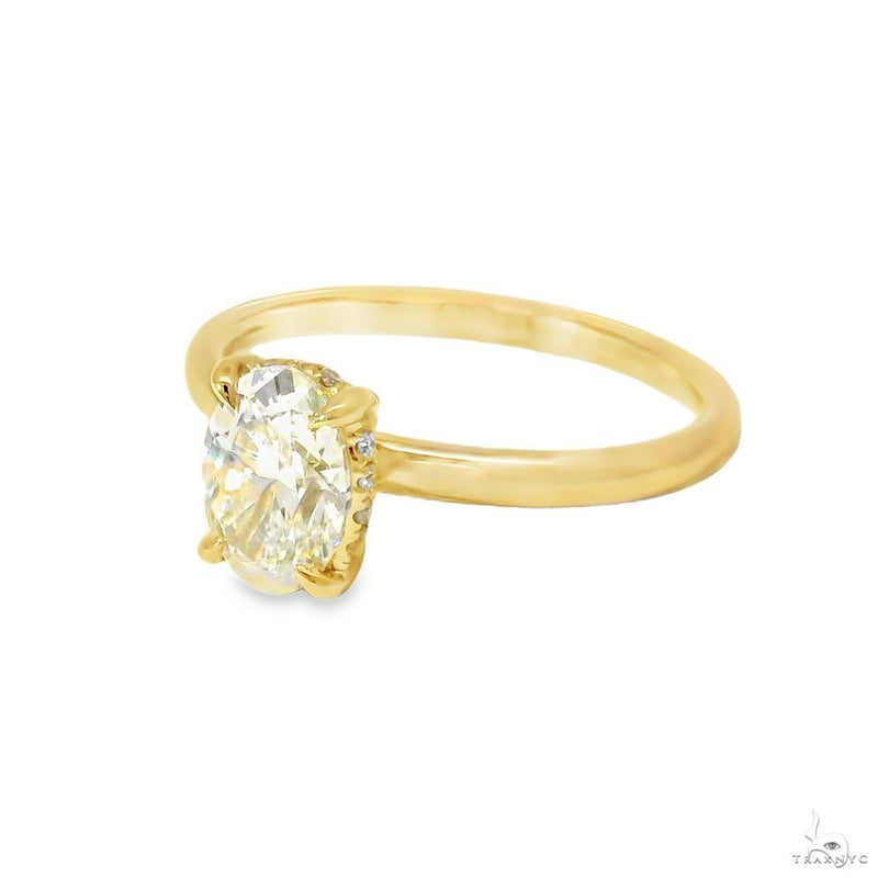 Solitaire Oval Diamond Engagement Ring (S) 70111 - Image 9