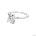 Solitaire Emerald Diamond Engagement Ring (S) 70114 - Image 2