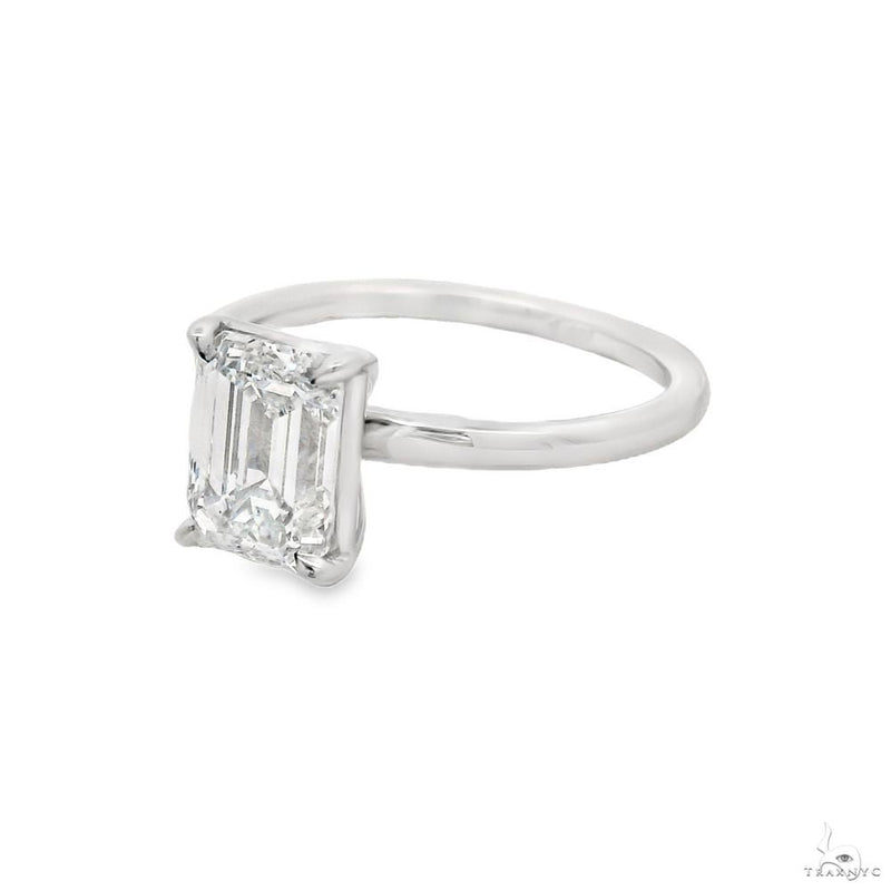 Solitaire Emerald Diamond Engagement Ring (S) 70114 - Image 2