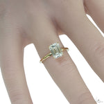 Solitaire Emerald Diamond Engagement Ring (S) 70114 - Image 7