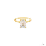 Solitaire Emerald Diamond Engagement Ring (S) 70114 - Image 8