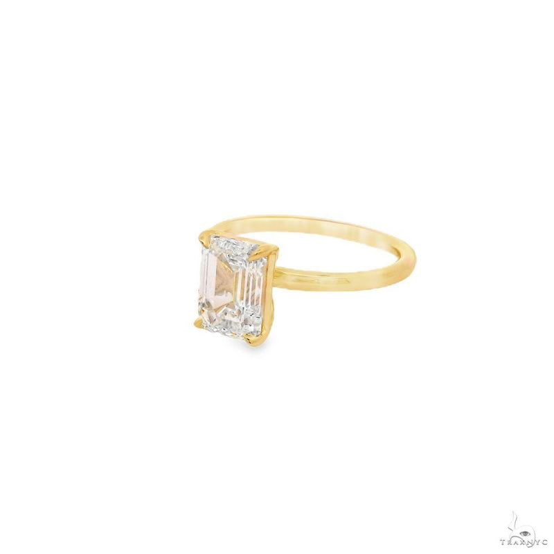 Solitaire Emerald Diamond Engagement Ring (S) 70114 - Image 9