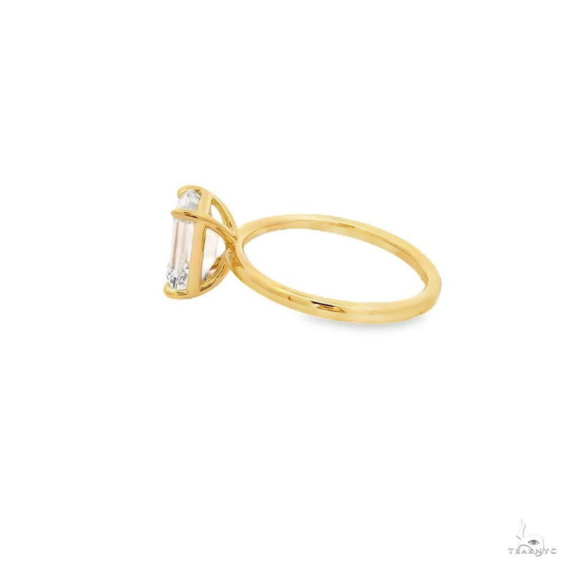 Solitaire Emerald Diamond Engagement Ring (S) 70114 - Image 10