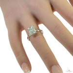Solitaire Emerald Diamond Engagement Ring (M) 70115 - Image 7