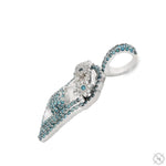 TraxNYC's Blue Diamond Jesus Head Pendant Mini 70191 - Image 5