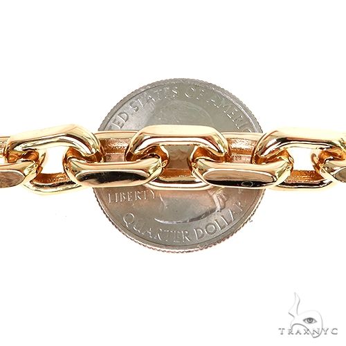 14K Yellow Gold Solid Anchor Link Bracelet 8.75 Inches 8mm 70196 - Image 3