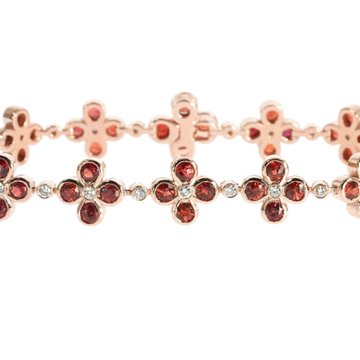 TraxNYC Red Petal Bracelet 70214 - Image 1