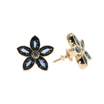 TraxNYC Blue Petal Cluster Earrings 70215 - Image 2