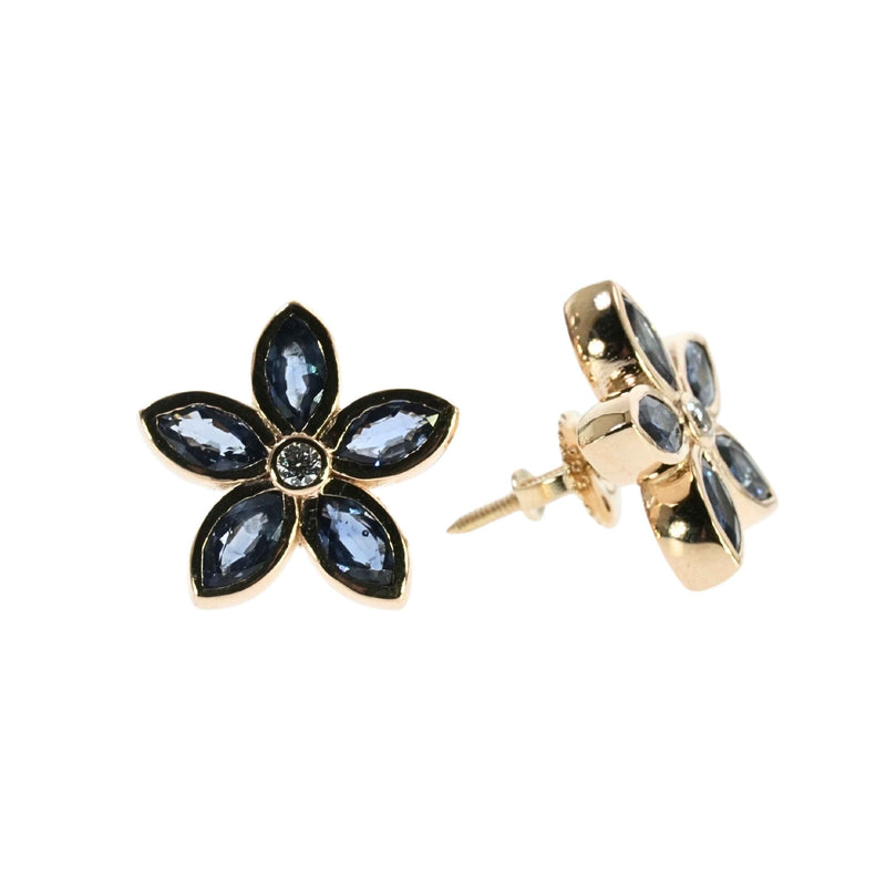 TraxNYC Blue Petal Cluster Earrings 70215 - Image 2