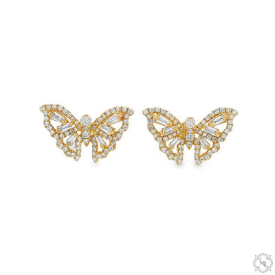 Diamond Butterfly Earrings 70239 - Image 1