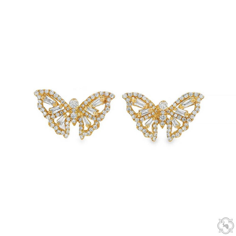 Diamond Butterfly Earrings 70239 - Image 1