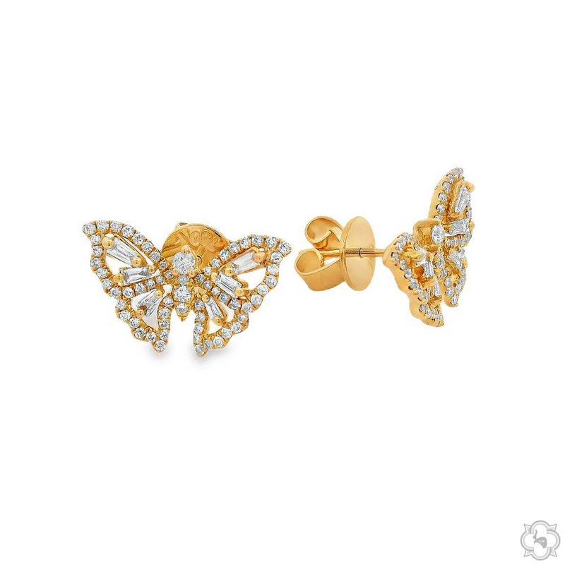 Diamond Butterfly Earrings 70239 - Image 3