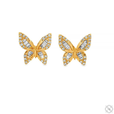Diamond Butterfly Earrings 70240 - Image 1