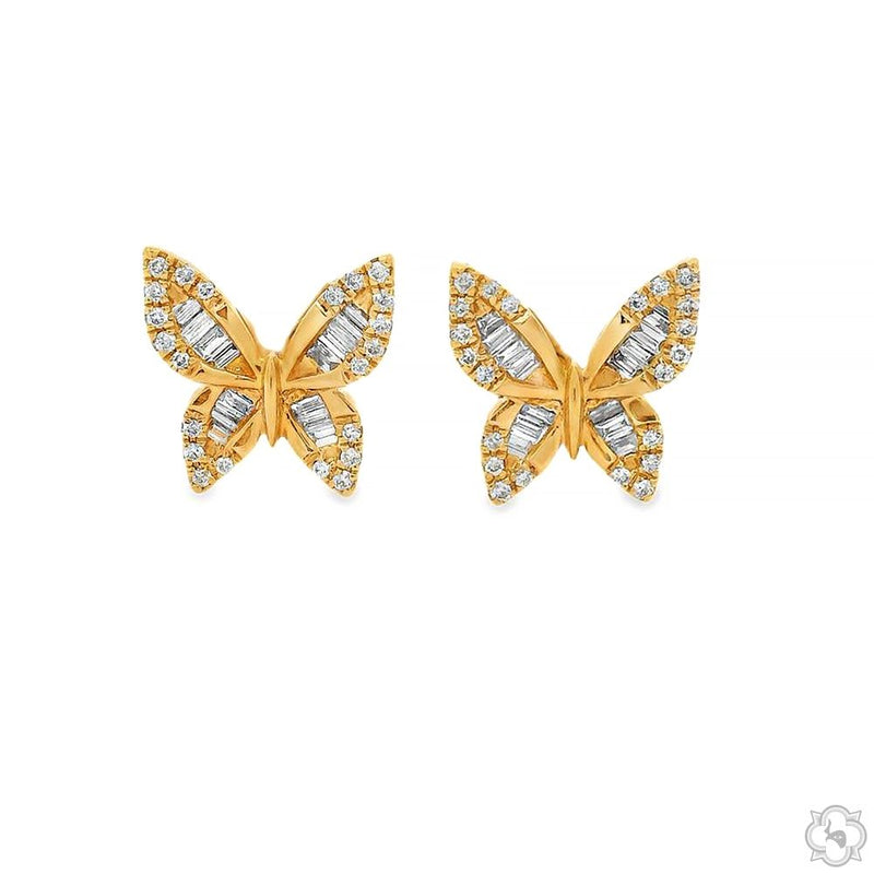 Diamond Butterfly Earrings 70240 - Image 1