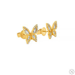 Diamond Butterfly Earrings 70240 - Image 2