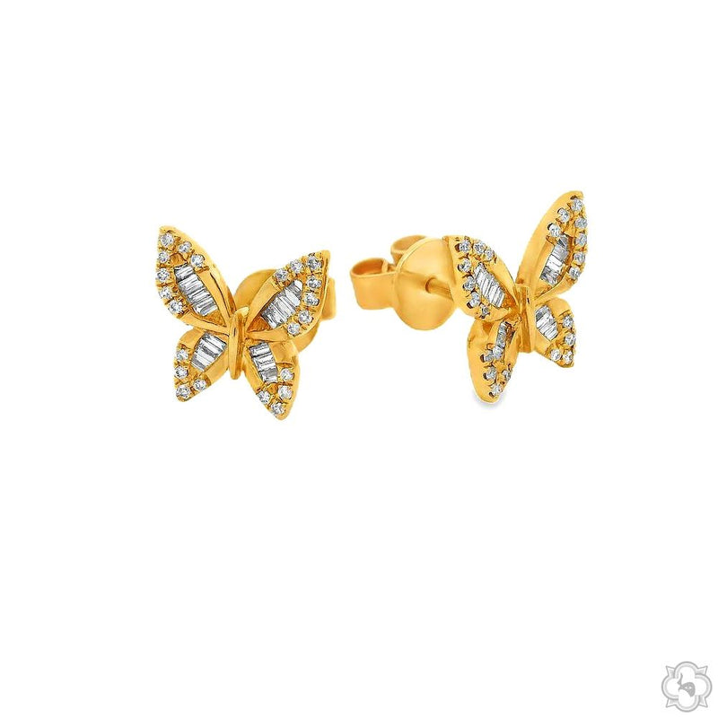 Diamond Butterfly Earrings 70240 - Image 3