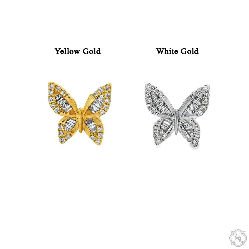 Diamond Butterfly Earrings 70240 - Image 6