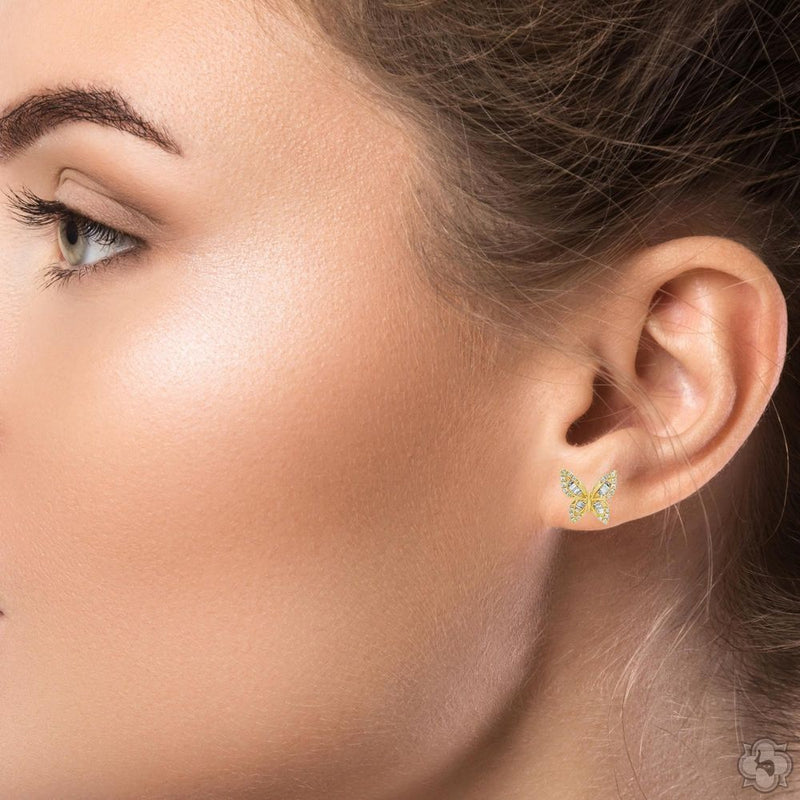 Diamond Butterfly Earrings 70240 - Image 7