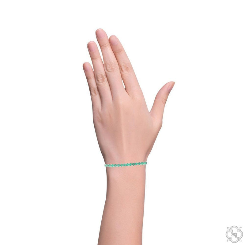 Emerald Tennis Bracelet 70273 - Image 3