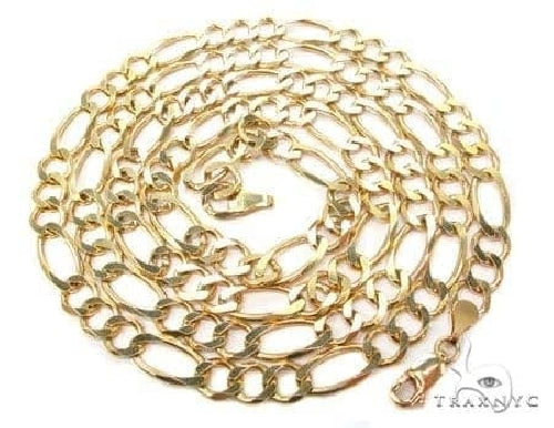 Mens 14k Solid Yellow Gold Figaro Chain 22 Inches 3.8mm 70281 - Image 5