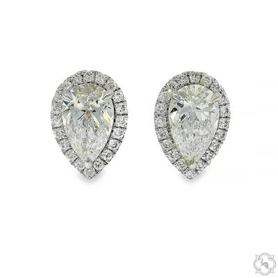Elegant Pear Shape Diamond Earrings 70286 - Image 1