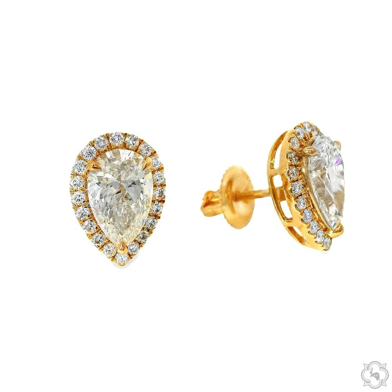 Elegant Pear Shape Diamond Earrings 70286 - Image 5