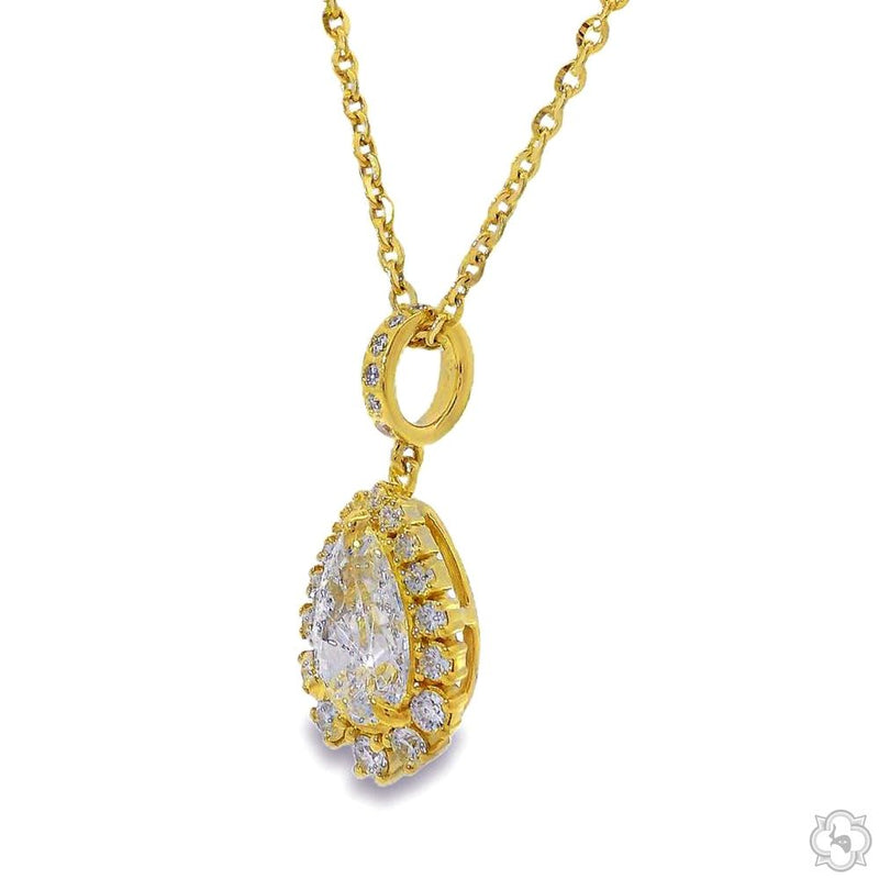 Pear Shape Diamond Necklace 70288 - Image 5