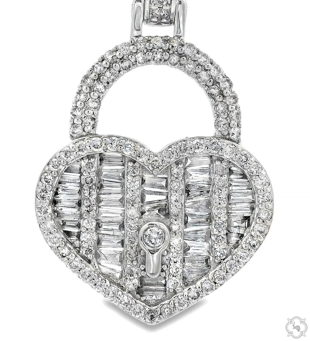 The Heart Lock Diamond Necklace 70291 | TraxNYC